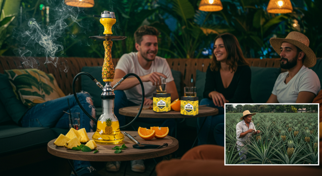 Pineapple flavored Hookah at Aria