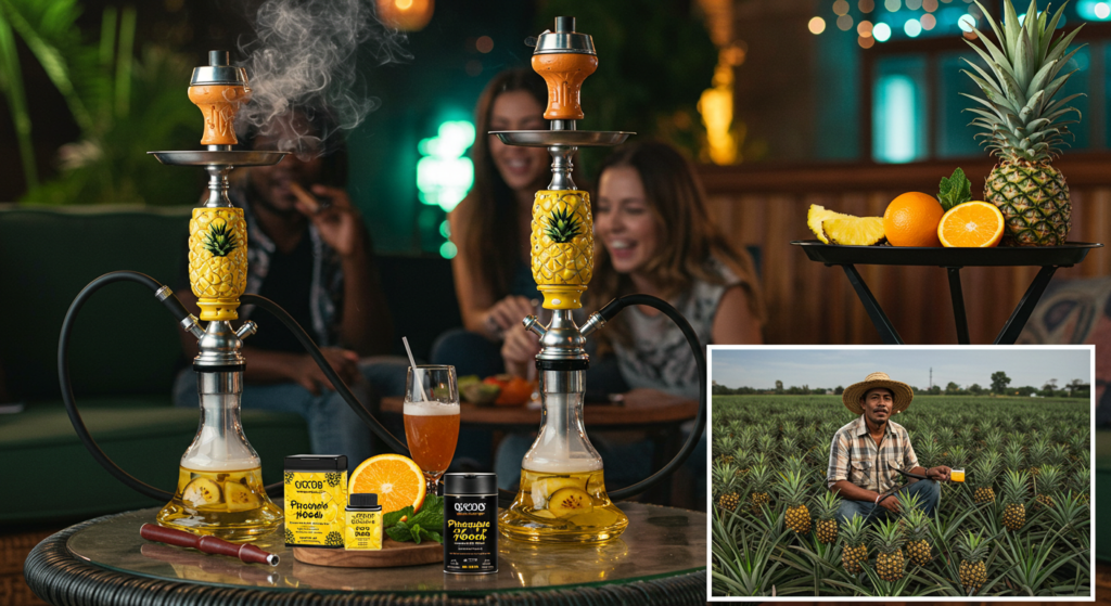 Pineapple flavored Hookah at Aria