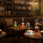 types of coffee at Aria Hookah Lounge