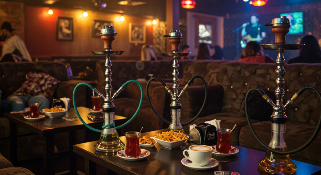 Coffee, tea, and Hookah at Aria